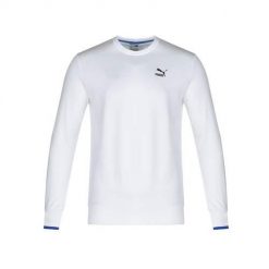 Bluza treningowa męska Puma Sport Crew Sweat. Białe bluzy Puma, m, bez wzorów, bez kaptura. Za 213.00 zł.