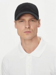 Calvin Klein Czapka z daszkiem LV04G5002G Czarny. Czarne czapki z daszkiem CALVIN KLEIN, bez wzorów, z bawełny. Za 99.99 zł.
