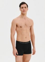 PAKO LORENTE – Bezszwowe bokserki męskie. Czarne bokserki Pako Lorente, l, bez wzorów, z bawełny. Za 49.99 zł.