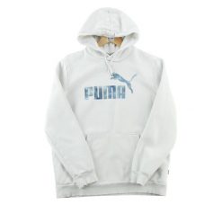 Bluza z kapturem męska Logo imprimé. Białe bluzy z kapturem Puma, m, bez wzorów, z materiału, z kapturem. Za 100.86 zł.