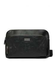 Guess Saszetka HMBOMG P5439 Czarny. Czarne torby na ramię Guess, z aplikacjami, ze skóry, bez dodatków. Za 419.99 zł.