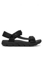 Rieker Sandały 20850-00 Czarny. Czarne sandały Rieker, z materiału, bez zapięcia. Za 349.99 zł.