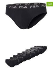 Fila Slipy (8 par) w kolorze czarnym rozmiar: L. Czarne slipki Fila, l, bez wzorów. Za 173.99 zł.