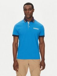 Napapijri Polo E-Zeri NP0A4ID4 Niebieski Regular Fit. Niebieskie koszulki polo Napapijri, m, bez wzorów, z bawełny, bez kołnierzyka, bez ramiączek. Za 189.99 zł.