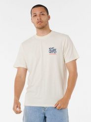 Rip Curl Koszulka "Shaper Address" w kolorze kremowym rozmiar: XL. Brązowe bezrękawniki Rip Curl, xl, bez wzorów, z bawełny, bez kołnierzyka, bez ramiączek. Za 70.24 zł.