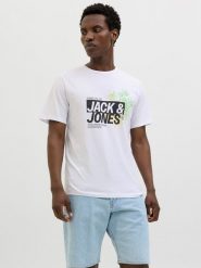 Jack & Jones Koszulka "Jaxon" w kolorze białym rozmiar: XL. Białe bezrękawniki Jack & Jones, xl, bez wzorów, z bawełny, bez kołnierzyka, bez ramiączek. Za 27.95 zł.