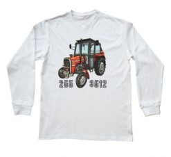 Massey Ferguson — bluzka z długim rękawem (Rozmiar: L (dorosła); Kolor koszulki: biały; Rodzaj nadruku: Massey Ferguson). Białe bluzki z długim rękawem nikiniki, l, bez wzorów, z bawełny, bez kołnierzyka, bez ramiączek. Za 89.00 zł.