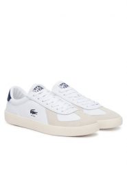 Lacoste Sneakersy Baseshot Pro 50SMA0040 Biały. Białe buty sportowe casual LACOSTE, bez wzorów, ze skóry, bez zapięcia. Za 506.99 zł.