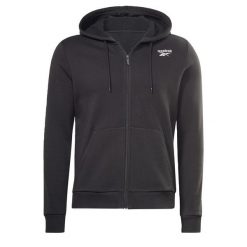 BLUZA dresowa męska REEBOK z kapturem. Czarne bluzy z kapturem Reebok, m, bez wzorów, z dresówki, z kapturem. Za 229.00 zł.