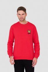 MOSCHINO Czerwona bluza. Czerwone bluzy MOSCHINO, l, bez wzorów, bez kaptura. W wyprzedaży za 599.99 zł.