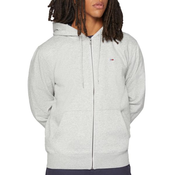 Bluza męska rozpinana z kapturem Tommy Hilfiger FLEECE ZIP THRU. Szare bluzy Tommy Hilfiger, m, bez wzorów, z kapturem. W wyprzedaży za 259.00 zł.