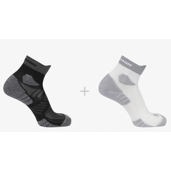 Skarpety dla biegaczy Salomon Aero Ankle 2 pary. Białe skarpety Salomon, bez wzorów, z elastanu. Za 85.00 zł.