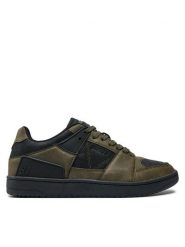 Guess Sneakersy Sava Low FMTSAL PEL12 Khaki. Brązowe buty sportowe casual Guess, z aplikacjami, ze skóry, bez zapięcia. Za 359.99 zł.
