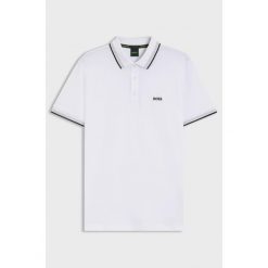 Polo BOSS Paddy Open White (50469055-111). Białe koszulki polo Boss, m, bez wzorów, bez kołnierzyka, bez ramiączek. Za 319.00 zł.
