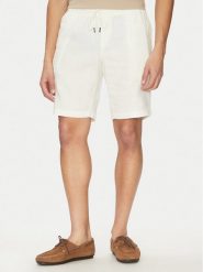 Tommy Hilfiger Szorty materiałowe Harlem MW0MW37804 Écru Regular Fit. Szorty Tommy Hilfiger, m, bez wzorów, ze lnu. Za 289.99 zł.