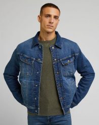 LEE REVERSABLE RIDER JACKET MĘSKA KURTKA JEANSOWA DŻINSOWA NA GUZIKI MID DARK L89HPME46. Kurtki Lee, l, bez wzorów, z jeansu, bez kaptura. Za 309.99 zł.