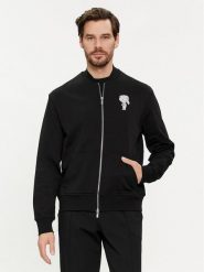KARL LAGERFELD Bluza 705432 542941 Czarny Regular Fit. Czarne bluzy KARL LAGERFELD, m, bez wzorów, z bawełny, bez kaptura. Za 1,079.00 zł.