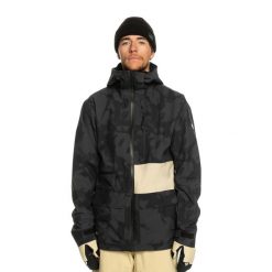 Kurtka snowboardowa męska Quiksilver S Carlson Stretch Quest. Czarne kurtki narciarskie i snowboardowe Quiksilver, m, bez wzorów, narciarskie. Za 819.99 zł.