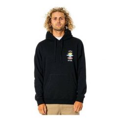 Bluza z kapturem Rip Curl Search Icon Czarny. Czarne bluzy z kapturem Rip Curl, bez wzorów, z kapturem. Za 264.55 zł.