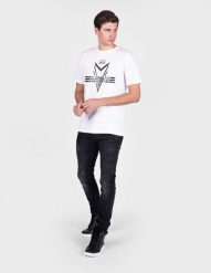Les Hommes T-shirt "Darts" | LJT204-700P | Darts | Mężczyzna | Biały. Białe t-shirty Les Hommes, m, bez wzorów, z bawełny, bez kołnierzyka, bez ramiączek. W wyprzedaży za 239.00 zł.