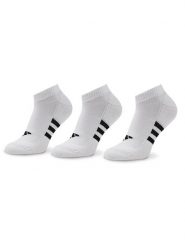 Adidas Zestaw 3 par niskich skarpet unisex Prf Cush Low 3P HT3449 Biały. Białe skarpety Adidas, bez wzorów, z bawełny. Za 39.99 zł.