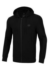 Bluza męska Pitbull rozpinana z kapturem Pique Rockey. Czarne bluzy PITBULL, m, bez wzorów, z kapturem. Za 199.00 zł.