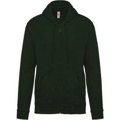 Bluza z kapturem na zamek Kariban Molleton. Zielone bluzy z kapturem KARIBAN, xl, bez wzorów, z bawełny, z kapturem. Za 158.50 zł.