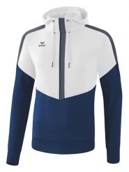 Erima Bluza "Squad" w kolorze biało-granatowym rozmiar: S. Białe bluzy Erima, s, bez wzorów, z kapturem. Za 79.03 zł.