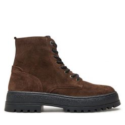 Trapery Pepe Jeans. Brązowe trapery Pepe Jeans, z jeansu, bez zapięcia. Za 699.99 zł.