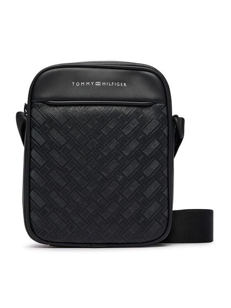 Tommy Hilfiger Saszetka Th Modern Monogram Mini Reporter AM0AM14844 Czarny. Czarne saszetki i nerki Tommy Hilfiger, bez wzorów, ze skóry. Za 369.99 zł.