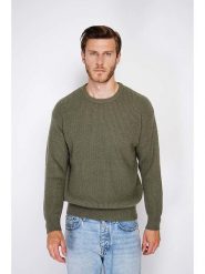 C& Jo Sweter w kolorze khaki rozmiar: 48. Brązowe swetry nierozpinane C& Jo, bez wzorów, bez kołnierzyka, bez ramiączek. Za 195.99 zł.