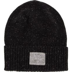 Czapka CALVIN KLEIN - Neps Beanie K50K504126 001. Czarne czapki zimowe marki CALVIN KLEIN, z jedwabiu. Za 199.00 zł.