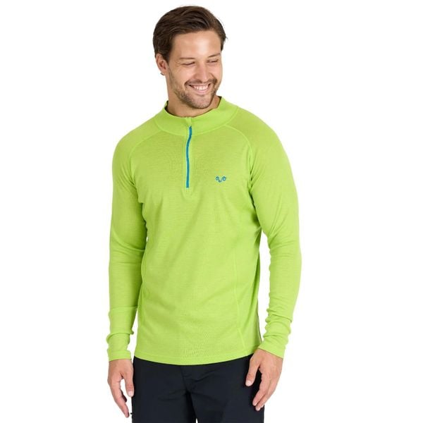 Astro - męska koszulka 100% wełna merino z zamkiem (195 g/m²). Zielone bielizna termoaktywna WOOLONA, m, bez wzorów, z wełny, bez ramiączek, trekkingowe. W wyprzedaży za 324.00 zł.