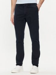 Tommy Hilfiger Chinosy Bleecker MW0MW33910 Granatowy Slim Fit. Niebieskie eleganckie spodnie Tommy Hilfiger, m, z bawełny. Za 379.99 zł.