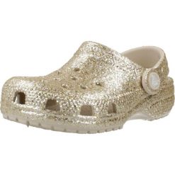 Sandały CROCS CLASSIC CHUNKY GLITT Złoty. Brązowe sandały Crocs, z gumy, bez zapięcia. Za 159.99 zł.