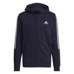 Bluza męska z kapturem rozpinana ADIDAS M CUT 3S FZ HD S. Czarne bluzy z kapturem Adidas, m, bez wzorów, z bawełny, z kapturem. Za 269.00 zł.