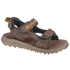 Sandały Columbia Konos Hiker 3-Strap Sandal 2121571231 brązowe. Brązowe sandały z gumy, bez zapięcia. Za 397.61 zł.