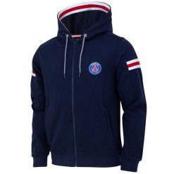 Kamizelka Paris Saint-Germain dla dorosłych. Niebieskie kamizelki sportowe PSG, m, bez wzorów, z kapturem, do piłki nożnej. Za 259.99 zł.