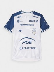 4F Koszulka meczowa replika domowa z sezonu 2024/25 męska 4F x PGE Projekt Warszawa - multikolor L. T-shirty 4F, l, bez wzorów, z dzianiny, bez kołnierzyka, bez ramiączek. Za 189.99 zł.