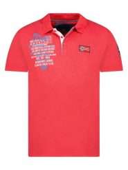 Geographical Norway Koszulka polo "Kancre" w kolorze czerwonym rozmiar: S. Czerwone koszulki polo Geographical Norway, s, bez wzorów, z bawełny, bez kołnierzyka, bez ramiączek. Za 70.24 zł.