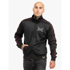 Kurtka z dresu Tapout Tarziana. Czarne kurtki TAPOUT, m, z aplikacjami, z dresówki, bez kaptura. Za 263.00 zł.