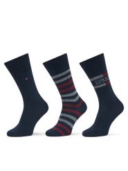 Tommy Hilfiger Skarpety długie 701235376 Granatowy. Niebieskie skarpety Tommy Hilfiger, bez wzorów, z bawełny. Za 99.99 zł.