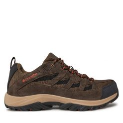 Trekkingi Columbia. Brązowe buty trekkingowe Columbia, bez wzorów, bez zapięcia. Za 229.99 zł.