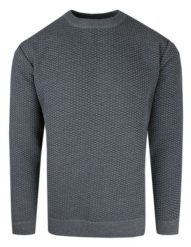 Męski Sweter - Okrągły Dekolt - Brave Soul - Grafitowy. Szare swetry rozpinane Brave Soul, m, bez wzorów, z poliesteru, bez kołnierzyka, bez ramiączek. Za 119.00 zł.