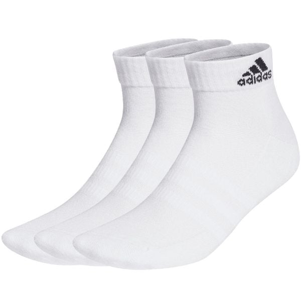 Skarpety adidas Cushioned Sportswear Ankle Socks 3p. Białe skarpetki sportowe Adidas, bez wzorów. Za 43.99 zł.