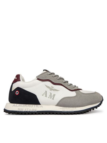 Aeronautica Militare Sneakersy 261SC0320UPL00313 Biały. Białe buty sportowe casual Aeronautica Militare, bez wzorów, z materiału, bez zapięcia. Za 669.99 zł.