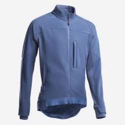 Kurtka zimowa rowerowa MTB Rockrider. Niebieskie kurtki ROCKRIDER, na zimę, s, bez wzorów, z materiału, bez kaptura. Za 229.99 zł.