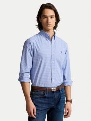 Polo Ralph Lauren Koszula 710928255004 Błękitny Custom Fit. Niebieskie koszule Polo Ralph Lauren, m, bez wzorów, z bawełny, bez kołnierzyka, bez ramiączek. Za 639.99 zł.