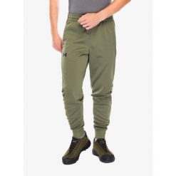 Spodnie fitness męskie Under Armour Armour Fleece Joggers. Zielone joggery i bojówki Under Armour, m, bez wzorów, sportowe. Za 203.99 zł.