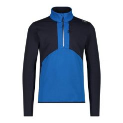 Sweter z półząpięciem i golfem CMP. Niebieskie golfy CMP, bez wzorów, bez ramiączek. Za 323.50 zł.
